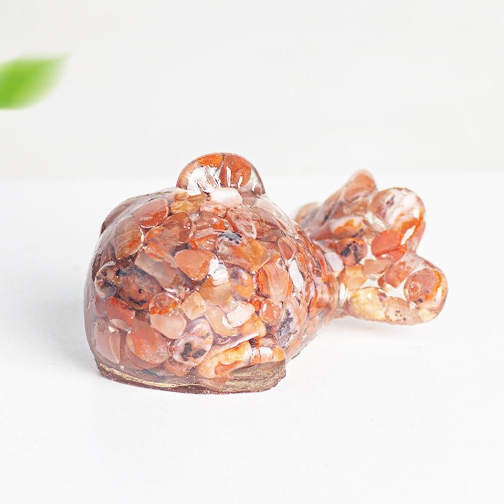 Mini Crystal Chips Ornament Artificial Epoxy Resin Decoration Car Interior Decoration  Home Decor красный