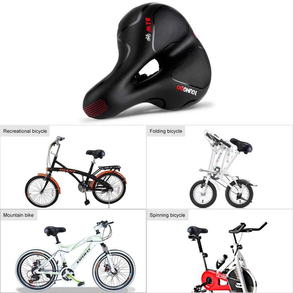 YOUNGDO New PU Leather Bike Cushion Bicycle Parts for MTB Gel Comfort Mountain Bicycle Saddle Foam Road Bike Painless Seat Cover