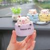 Resin Pig Shaking Head Car Ornament Shaking Head Shaking Head Pig Resin Figure  Home Decoration