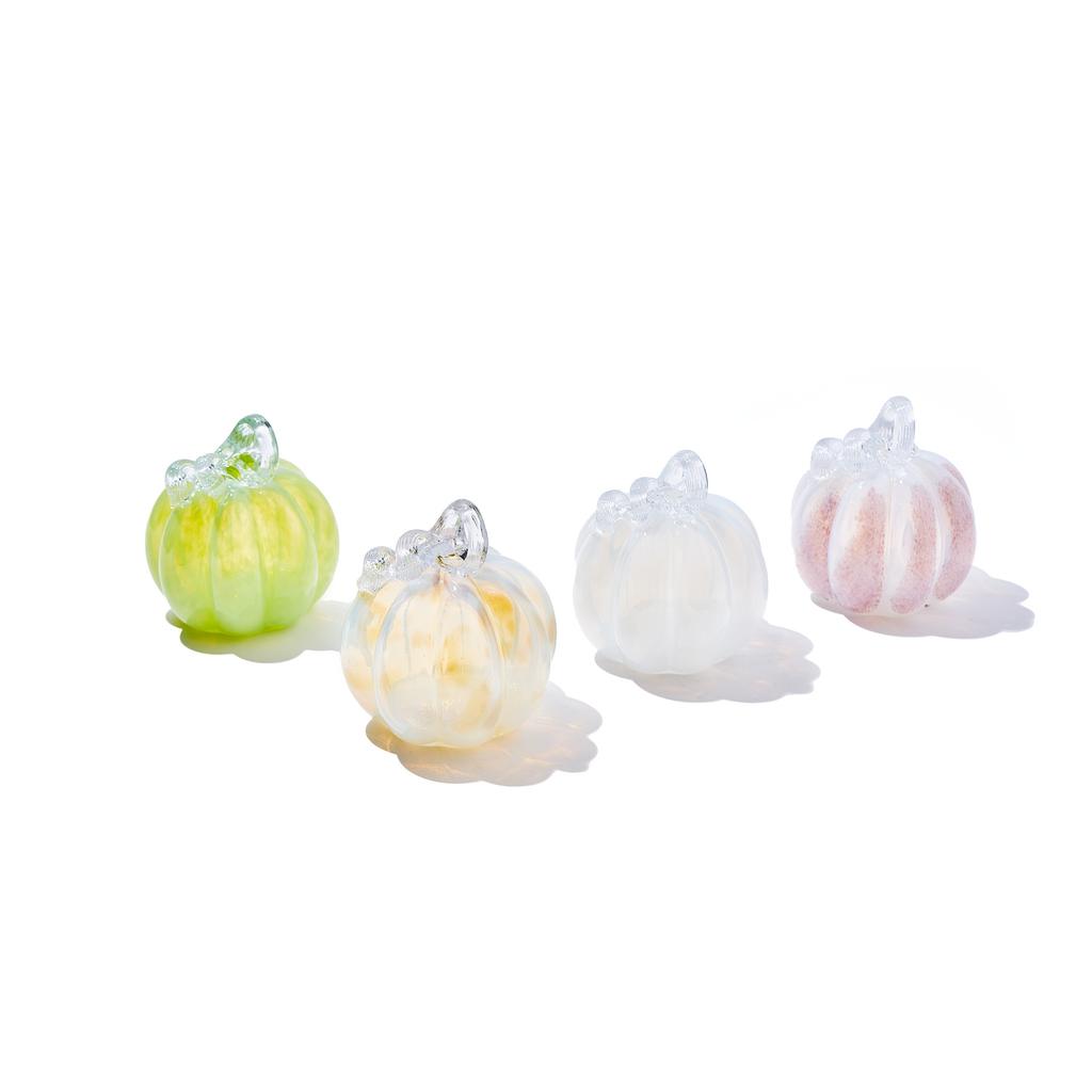 Glass Handicrafts Simulated Pumpkin Gradient Colored Glass Pumpkin Plant Ornaments Decorative Figurines Home Decoration