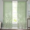 Minimalist Flower Hand Drawn Sheer Curtains for Kids Bedroom Living Room Voile Window Curtains Tulle Drapes