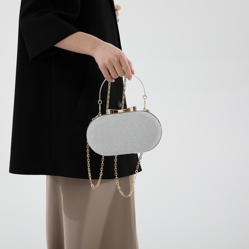 Bag women's new shoulder messenger women's bag fashion small bag small round bag spring personalized chain dinner bag