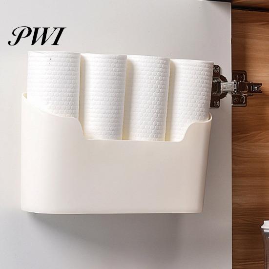Wall-mounted Storage Box 2Pcs Wall-Mounted Kitchen Organiser Easy-clean Plastic Organizer Space-saving Container for Home Bathroom