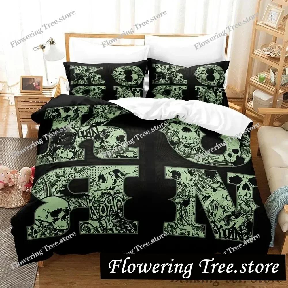 Korn Rock Bedding Set Single Twin Full Queen King Size Bed Set Adult Kid Bedroom Duvetcover Sets Anime Parure De Lit Bed
