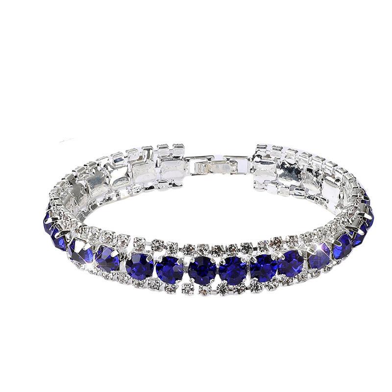 Multi-colored rhinestone bracelet Super flash diamond-set bracelet Full diamond imitation crystal jewelry
