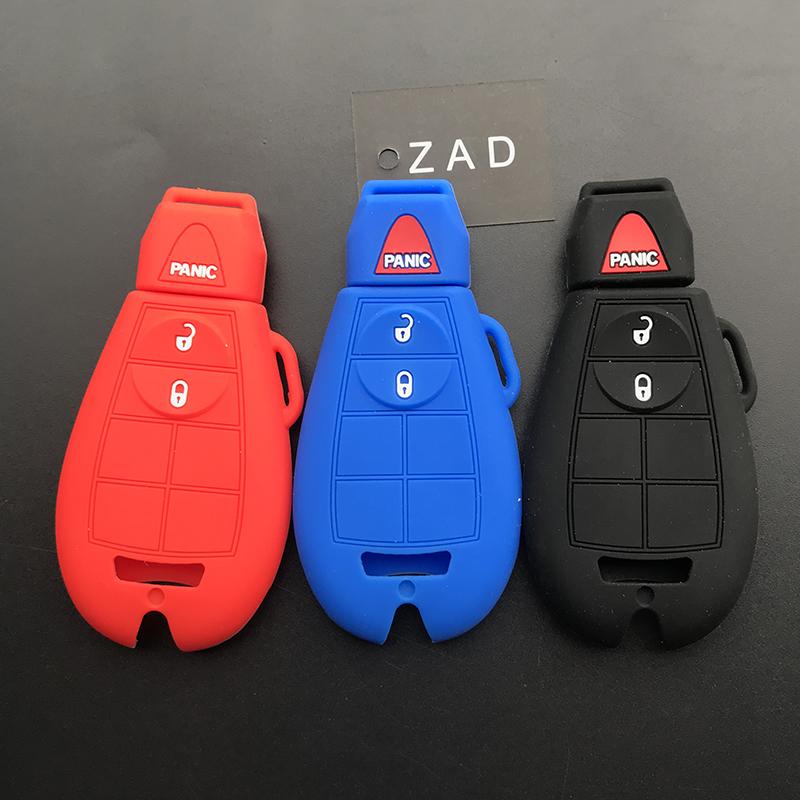 Silikon Autoschlüsselhülle Abdeckung Klappschlüssel Set Schale Schutz für jeep Für Dodge 08-14 Grand Caravan 09-13 Journey ram 2500 LKW Schlüssel