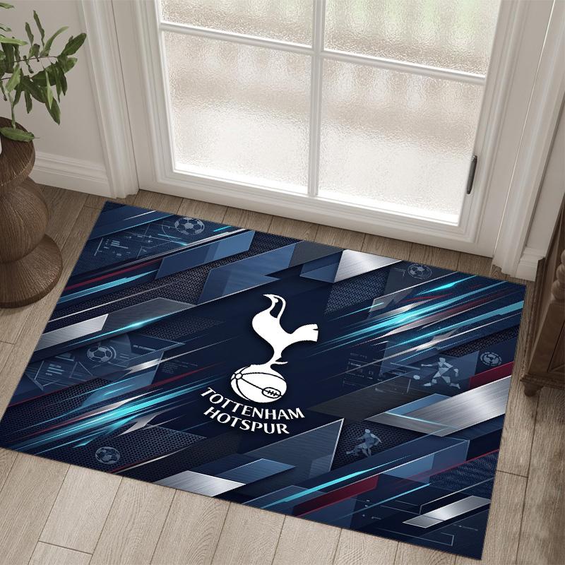 Tottenham Hotspur Design Crystal Velvet Carpet Cozy Non?Slip Printed Rug For Bedroom Living Room Entrance