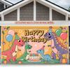 Party Backdrop Birthday Wedding Dinosaur Photo Booth Background Front Door Decor