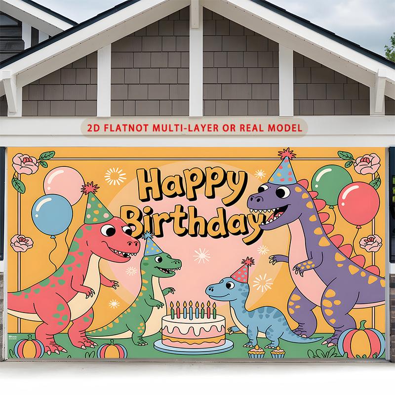 Party Backdrop Birthday Wedding Dinosaur Photo Booth Background Front Door Decor