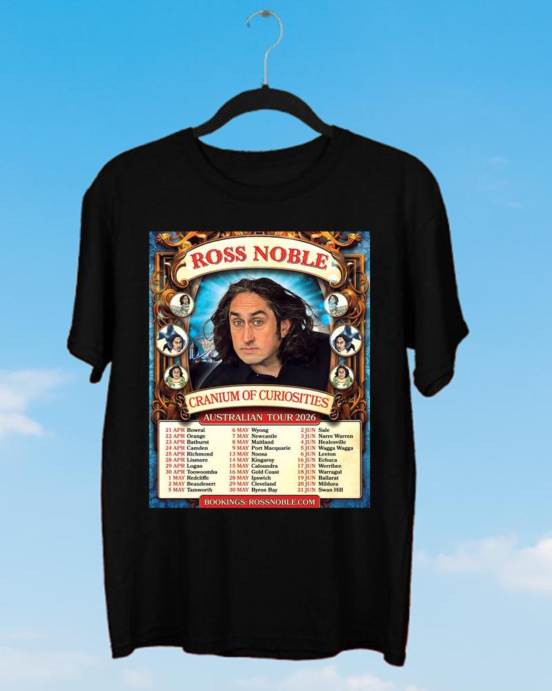 

Ross Noble 2026 with Cranium of Curiosities T Shirt Full Size S5XL Unisex T-Shirt XL