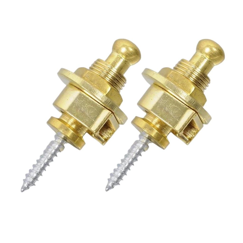 Miwayer Guitar Strap Locks 2PCS Premium Alloy Metal Security Locking Buttons Pins for Acoustic Bass Guitar Strap Retainer System