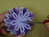 brooch purple Chirimen craft kit Tsumami-zaiku "Mino Chrysanthemum"