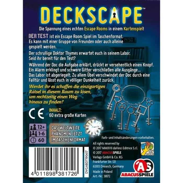 Abacusspiele 38172 Deck Cape Le Test, Puzzles et des Jeux - ABA38172