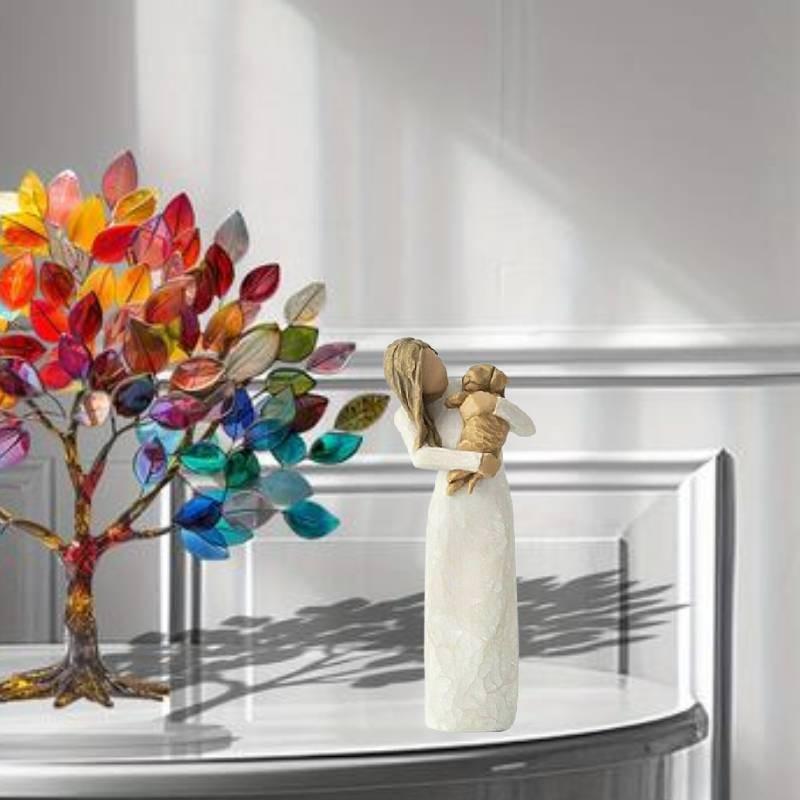 Tree Angels Willow Figurine Embrace Pet Ornament Sculptures Statue Gift Resin