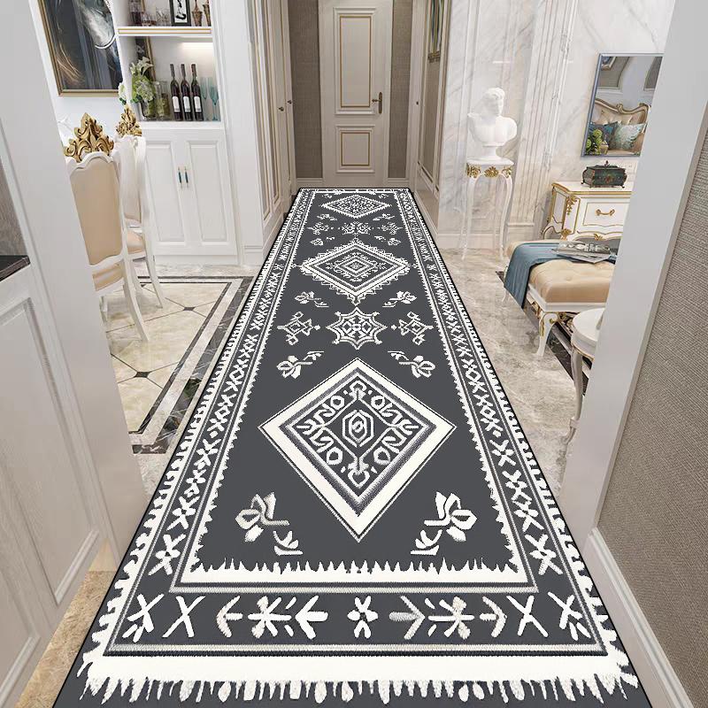 

Американский стиль Легкий Роскошный Узор В Форме Алмаза Ковры Для Лобби Длинные Украшения Коридора Ковровая Дорожка Противоскользящий Коврик Для Кухни 60x200cm 23.6x78in