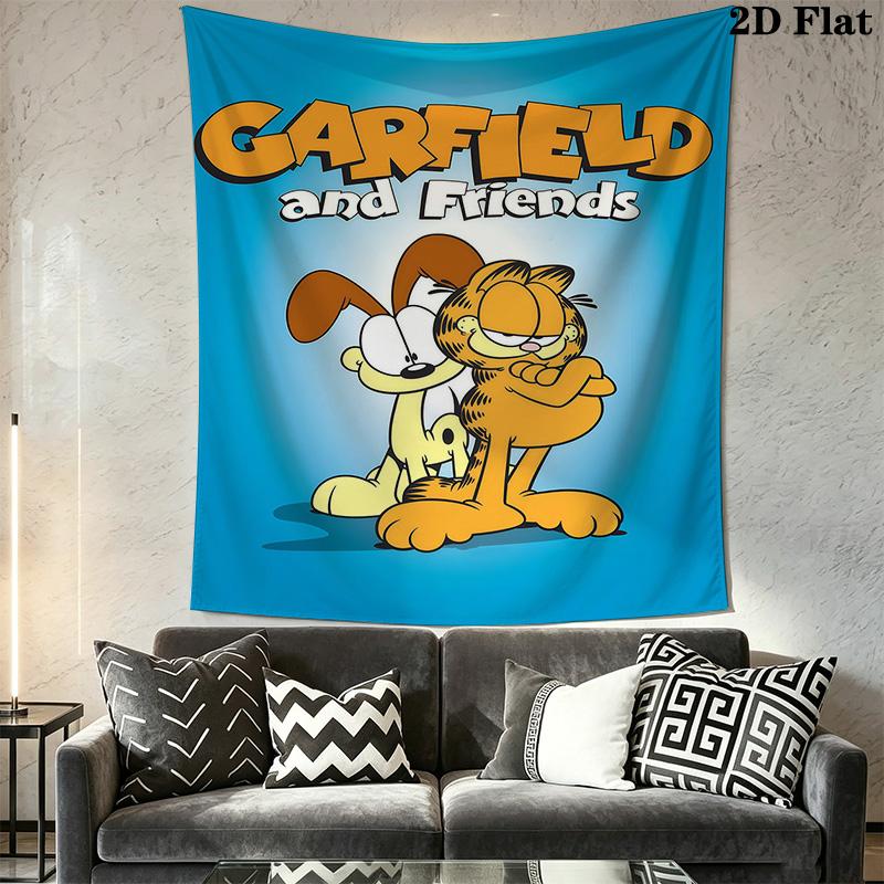 Garfield Cartoon Wallpaper Print Tapestry Fashion Print Background Cloth Wall Decoration Atmospheric Background Cloth Wall Covering Decoration