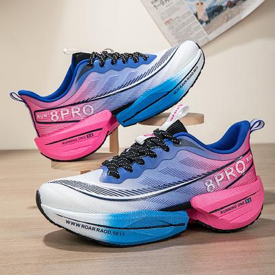 Marathon Air Cushion Men Sports Running Shoes Breathable Lightweight Women's Comfortable Athletic Nonskid Carbon Plate Sneakers