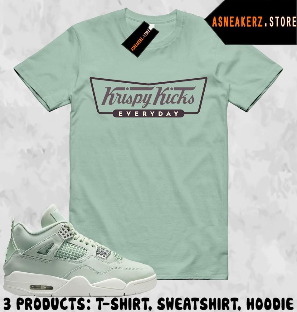 

Shirt Matching AJ 4 Abundance Seafoam Sail To Match Sneaker Krispy Kicks T-Shirt Unisex T-Shirt XL