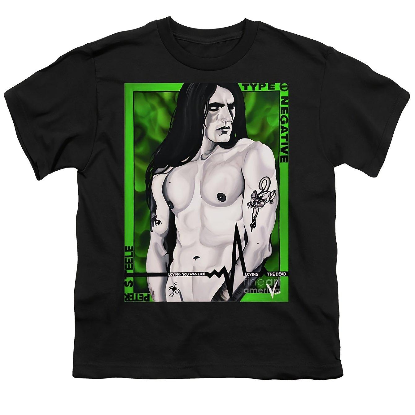 

Питер Стил Type O Negative Памятная футболка Черная Унисекс Графическая Футболка с коротким рукавом Унисекс Мужская Женская Летняя с круглым вырезом Хлопковая футболка 4XL