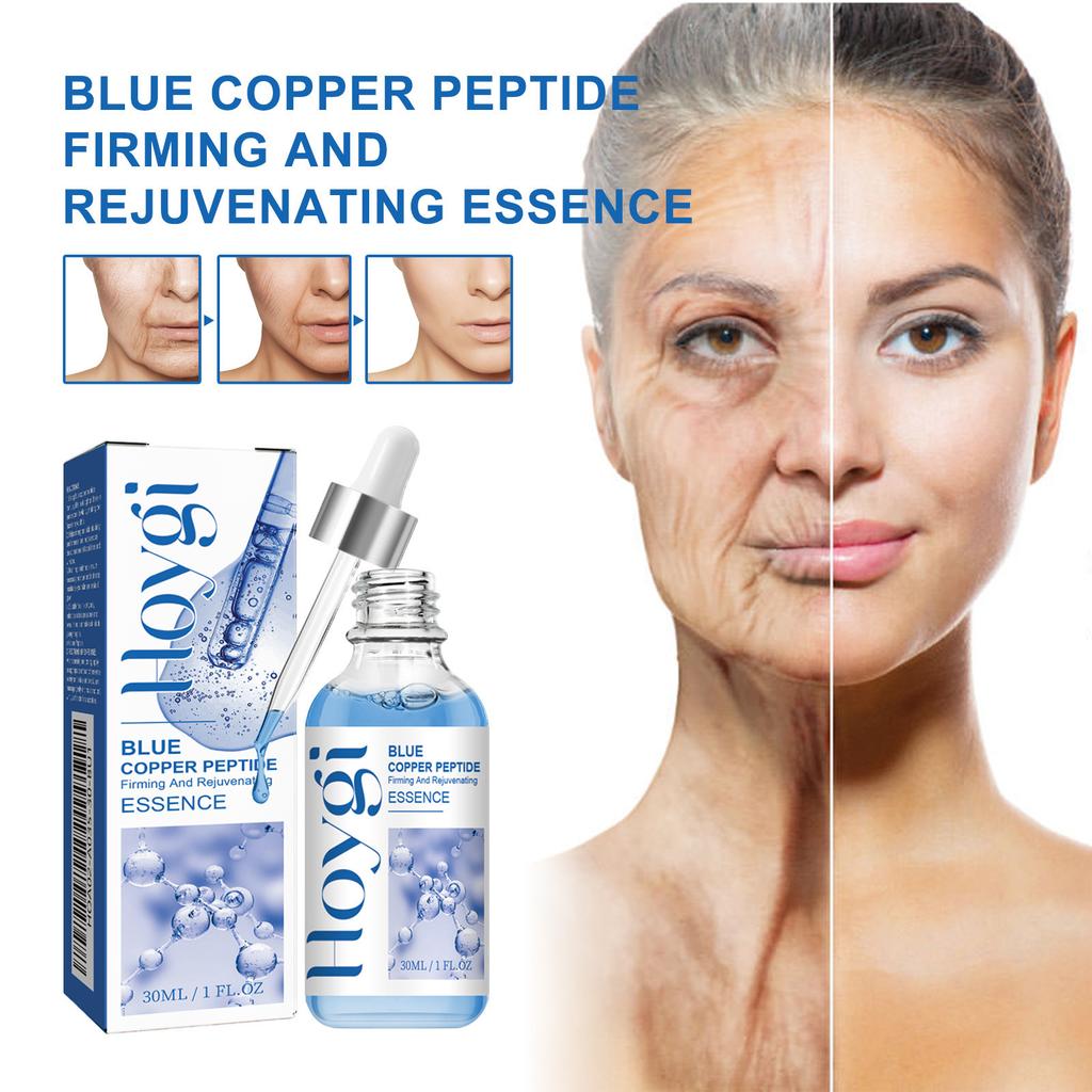 Blue Copper Peptide Wrinkle Remover Serum Instant Firming Lifting Anti Aging Fade Fine Lines Whitening Korean Skin Care Products