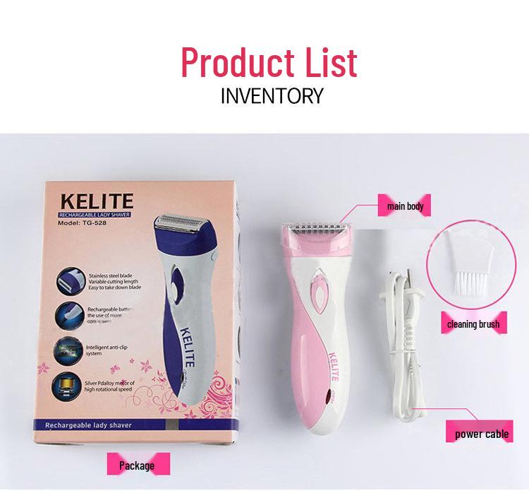 Rechargeable Women's Electric Epilator & Shaver for Underarm and Leg Hair Removal