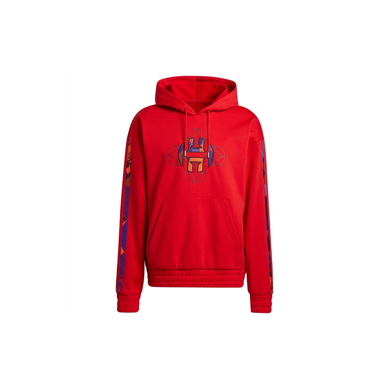 adidas Mic Harden Po Logo Basketball Sports Fleece Lined Red Men s H37613 XL