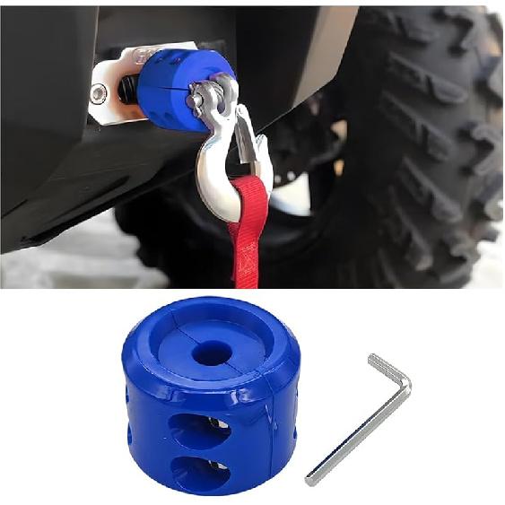 Car Rubber Winch Stopper For ATV UTV Truck, Cable Saver Hook Stopper Line For Synthetic Rope, Bump Shock Saver Dampener With Stainless Steel Screw