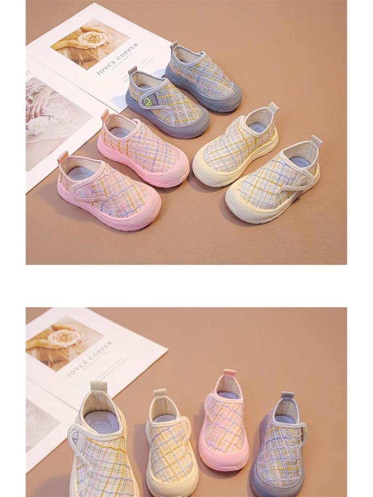 Wide-Fit Canvas Shoes for Kids, Breathable Spring/Summer, Soft Sole, Boys and Girls' Indoor Shoes