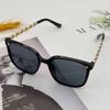 Übergroße quadratische Rahmenkette Sonnenbrille UV400 Schutz Retro Chic Brille für Damen