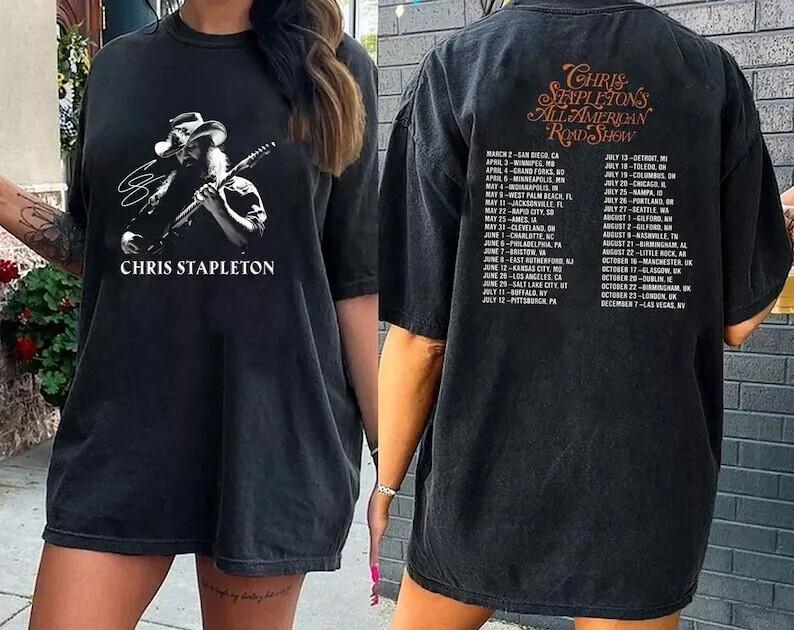 

Chris Stapleton All American Road Show 2024 Tour , Tour 2024 Unisex T-Shirt XXL