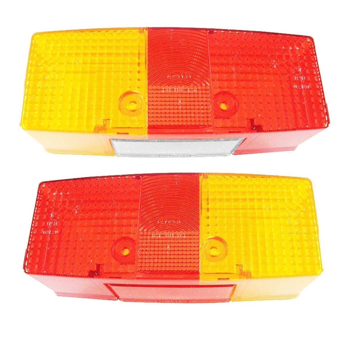 

12V Tractor Tail Light Lens Set (LH + RH) Compatible with Deutz-Fahr & Massey Ferguson – PMMA Rear Light Replacement червоний/бурштин