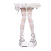 Lolita Cross Irregular Laced Over-the-Knee Stockings for JK Girls