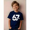 Summer Fashion Basic Six Seven 67 Print Kids T-Shirts Summer Street Short-Sleeve Outdoor Casual Tops for Boy and Girl's Tees Top