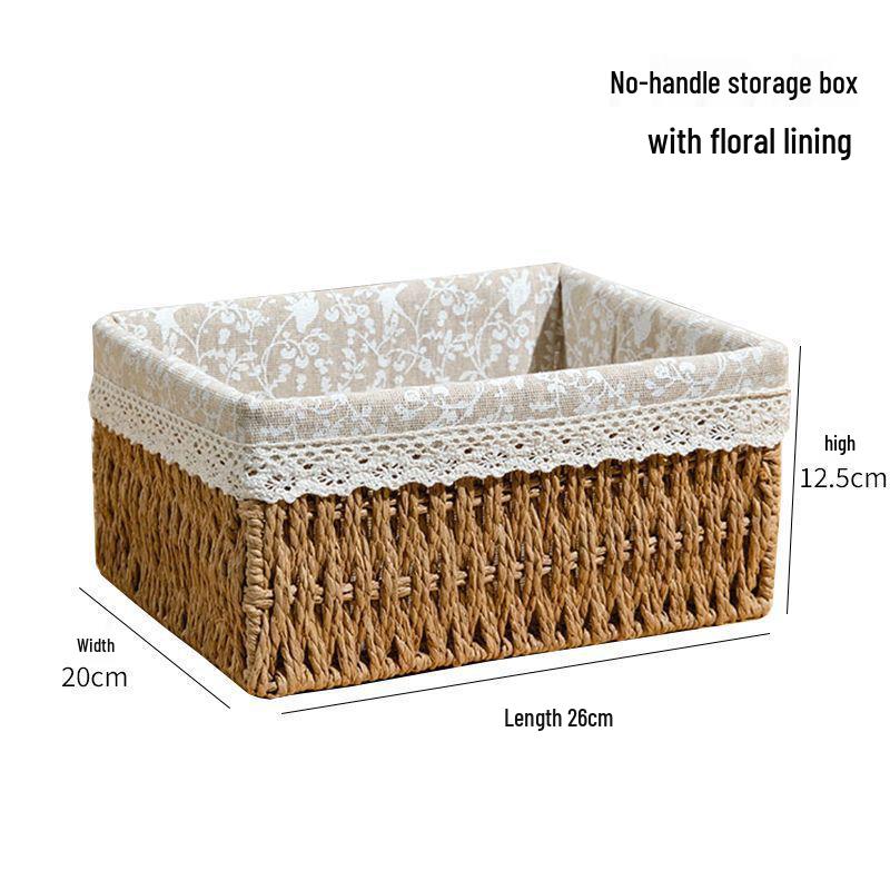 Japanese Style Large Rattan Storage Basket for Clothes, Toys, and Snacks