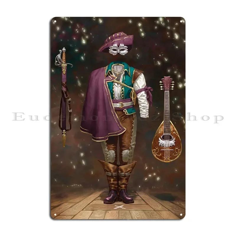 Bard Illustration Metal Plaque Poster Retro Designing Home Bar Cave Club Bar Tin Sign Poster 20x30cm(7.8x11.8inch)