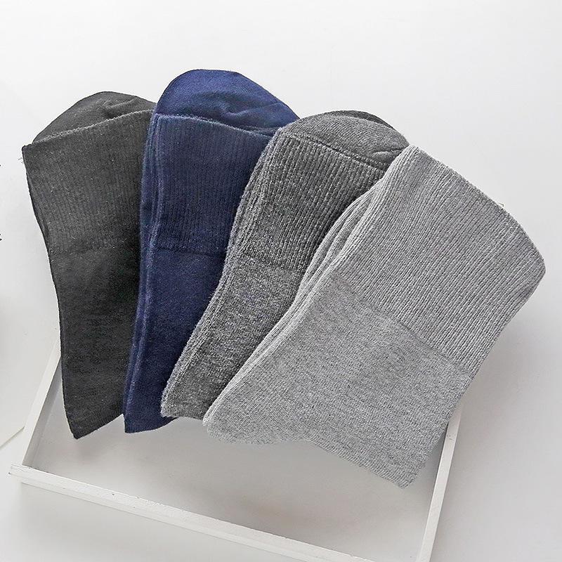 Diabetessockor i bomull för män i stora storlekar - Lös passform, bekväma, europeisk och amerikansk stil