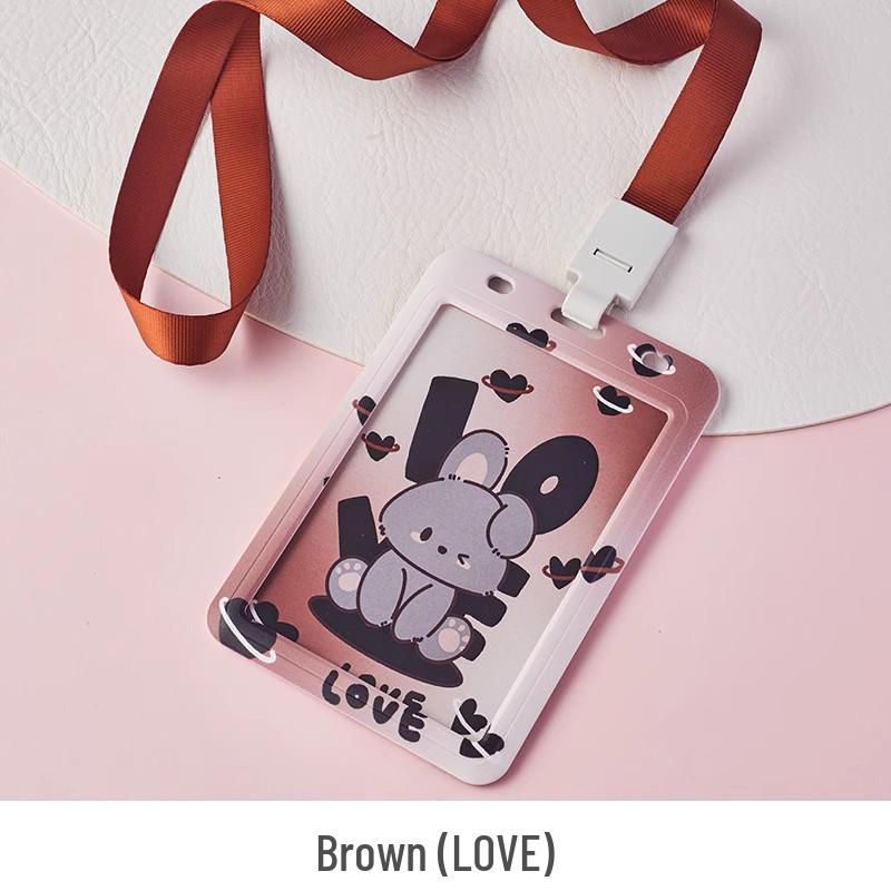 UHOO Youhe Cartoon Animal Card Holder with Lanyard – Durable Campus Badge for Students