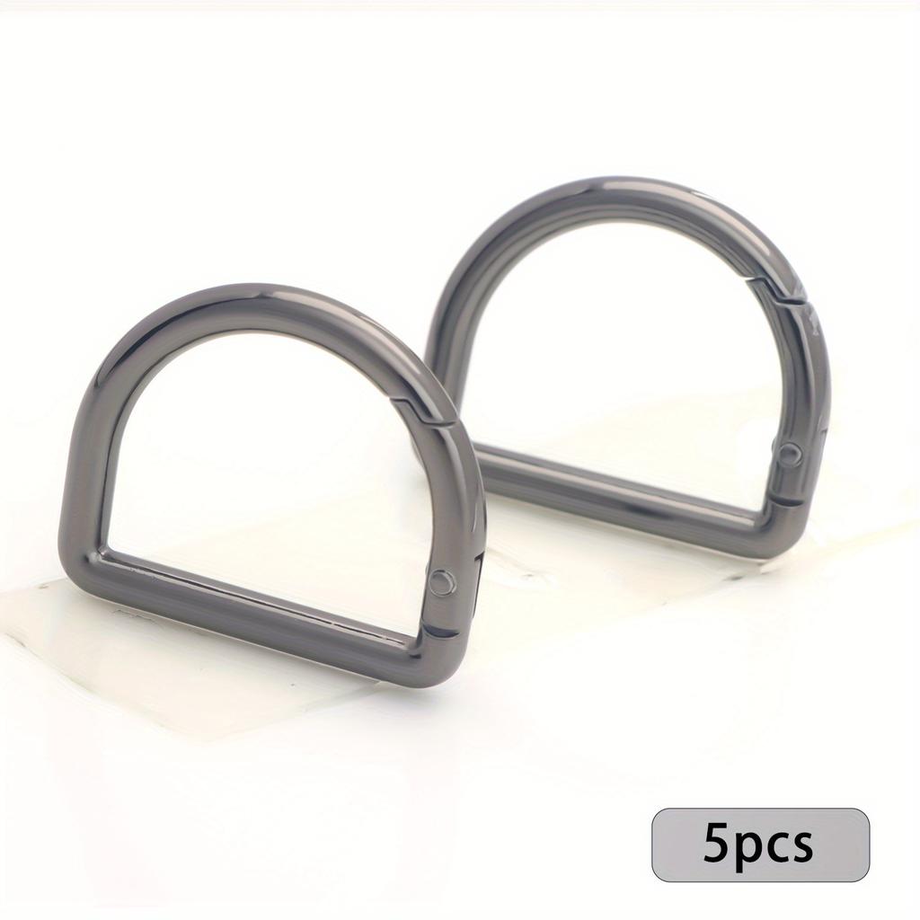 5pcs Spring D Ring Clips for Purse Metal Snap Hook Buckle for Shoulder Bag Wallet Keychain Dog Chain