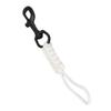 Hand Woven Diving Lanyard Anti Lost Strap Underwater Safety Rope with Stainless Steel Clip White