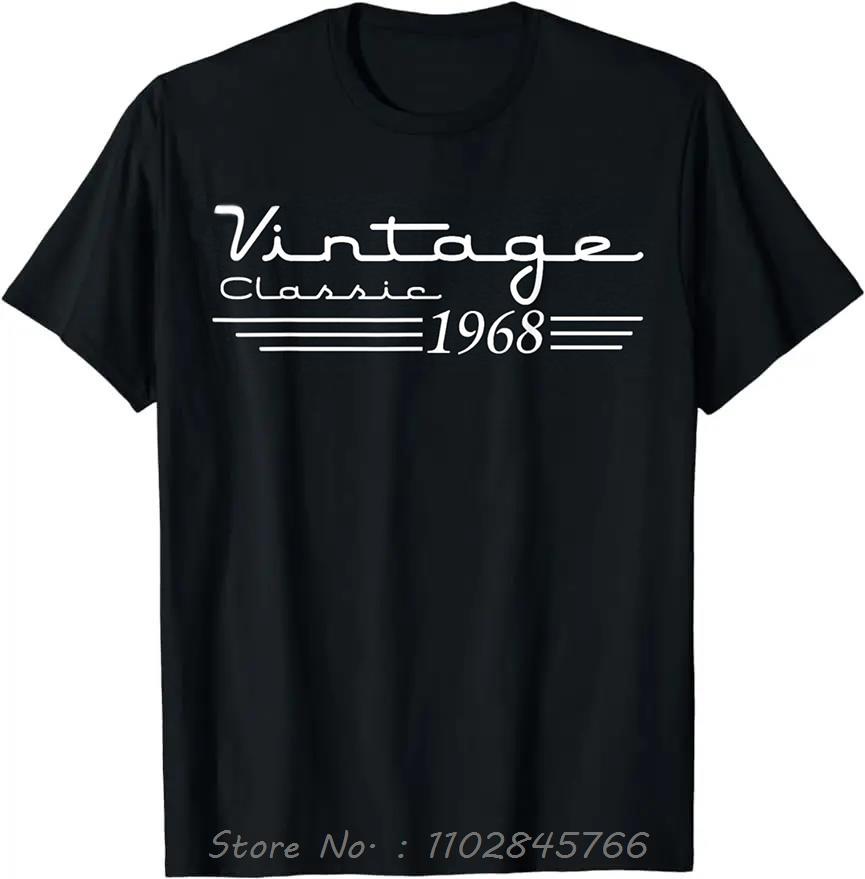 Vintage Mens Clothing Classic Car Oversized Tshirt1968 Streetwear Cotton Tshirt Personalized Camiseta Hombre Fitness T Shirt