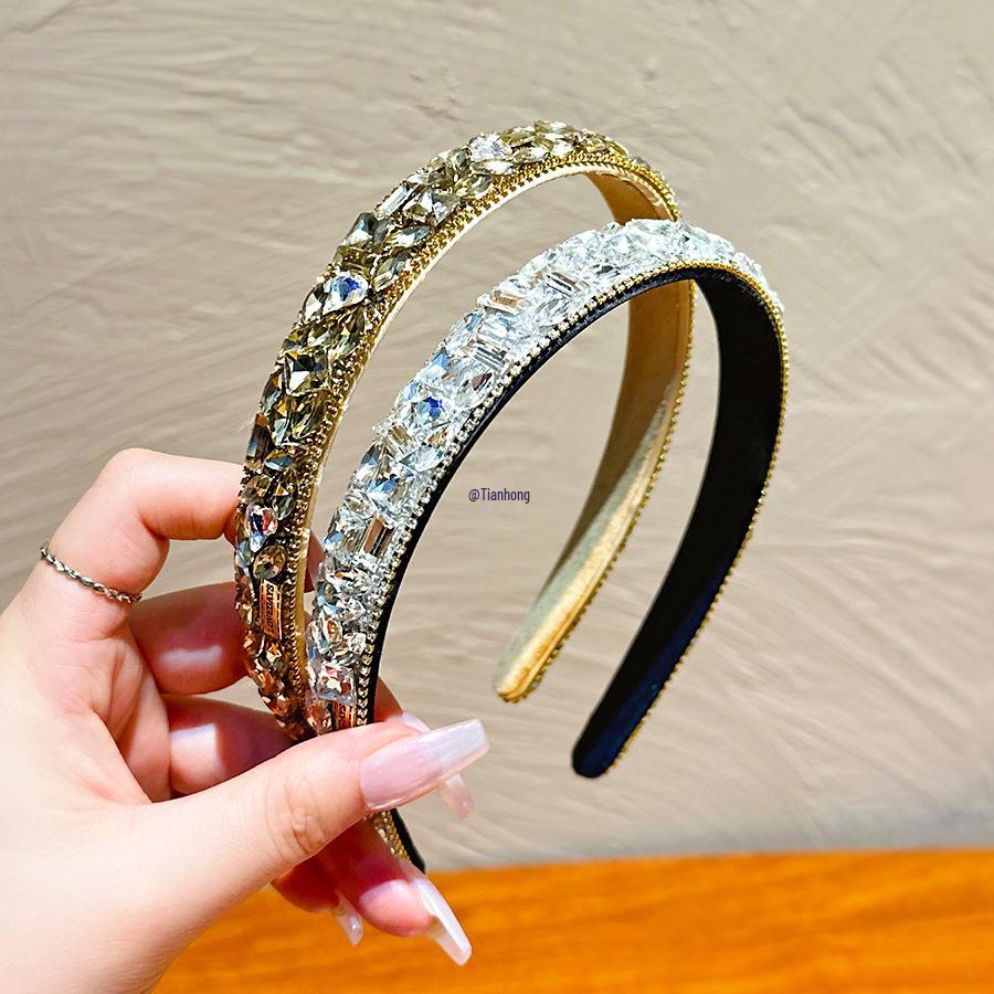 Retro Rhinestone Luxury Headband - Bling Stylish Women's Accessory