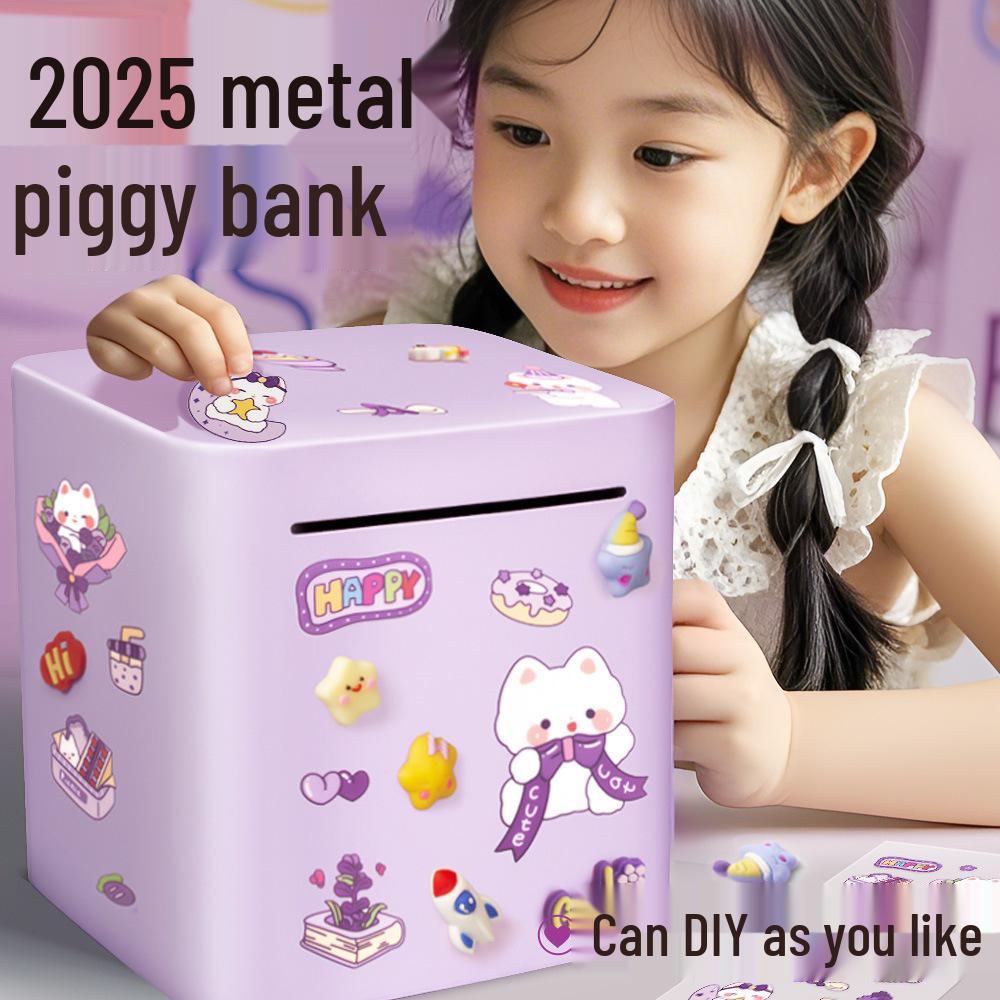 Stainless Steel 2025 Piggy Bank: Secure Savings Jar for Boys and Girls