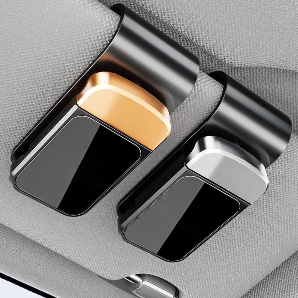 Shock-proof Car Glasses Clip Press Switch Automotive Hanger Sun Visor Mount