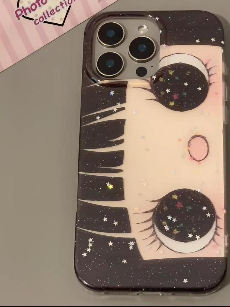 Trendy Big Eyes Cute Girl Phone Case For IPhone 17 Air 16 15 14 Plus 13 12 11 Pro Max Shockproof Durable Impact Resistant Cover