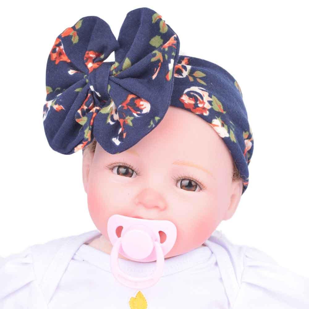 

Детская повязка на голову с бантом для девочек, тюрбан с бантом, повязка на голову с бантом One Size тёмно-синий