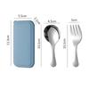 304 Stainless Steel Fork Spoon Set With Box Dessert Spoon Fruit Fork Outdoor Picnic Camping Travel Compact Mini Portable Tableware Set YLE209