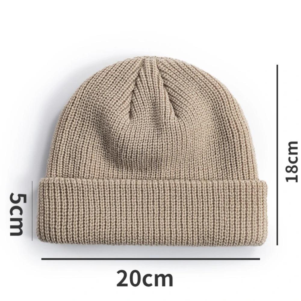 Men And Women Wool Beanie Hat Skullies Beanies, Solid Fashion Simple Warm Trendy Autumn Winter Design, For Daily Casual Wear