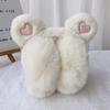 Cute Bear Ears Winter Warm Earmuffs Plush Thick Soft Ear Muffs Protect Ears Foldable Warmer Cover Earflaps for Women Girls Kids