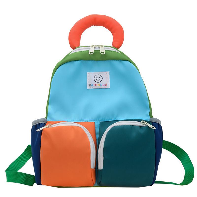 Trendy Lightweight Children's Backpack In Blue Pink And Green For Kindergarten Students