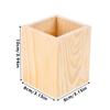 Wooden Pen Container Round/Hexagonal/Square Makeup Brush Holder Desktop Organizer  Gift